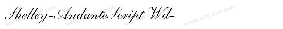 Shelley-AndanteScript Wd字体转换